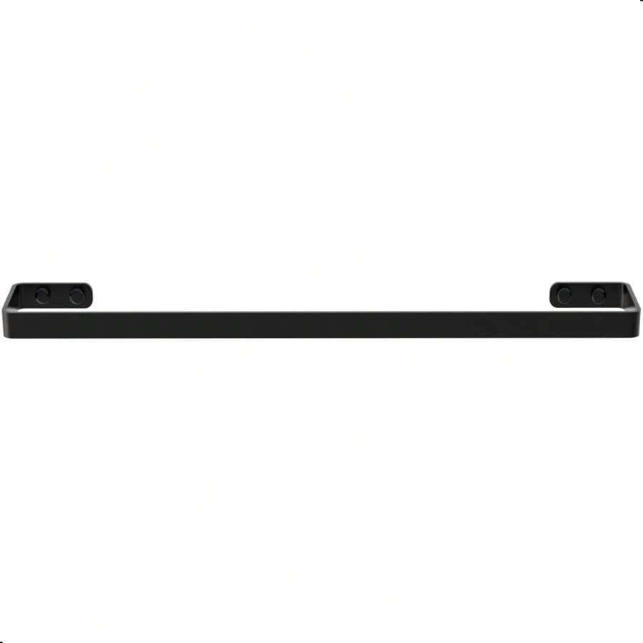 Porta Toalha De Banho Para Banheiro Preto Fosco Plus - Preto - Visão 1