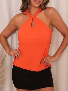 Women Tank Tops & Camis - 橘色 - 查看 2
