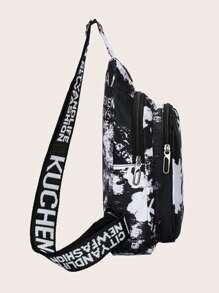 Men's Large Capacity Crossbody Chest Bag, Sling Bag Wide Strap Chest Bag With Headphone Hole, Versatile Lightweight Belt Bags Shoulder Satchel Bag For Travel Walking Hiking Thanksgiving Storage Bag Rider Bag Back To School Summer Bag Spring Break Vacation Bag Pack Waist Bag School Supplies Purse Fanny Pack Side Bags Belts New Life Items For Students Men Essentials Purse Essentials Camouflage Small Bag For Men Body Bag For Men Gear Pouch