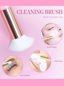 30/60ml Eyelash Extension Cleanser With Mascara Brush,Eyelash Extension Shampoo Foam And Eyelid Cleanser,Makeup Remover,Preservative-Free And Sulfate-Free,Suitable For Salon And Home Use,Pink Bottle Eyelash Mousse Lash Glue,Eye Lash Glue
