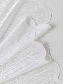 1pc Mesh Curtain With Perforations For Living Room, Bedroom, Kitchen, Patio, Villa