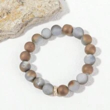 Pulsera Elástica Con Cuentas De Colores De 10 Mm - Pulsera elástica con cuentas de colores de 10 mm - Ver 2