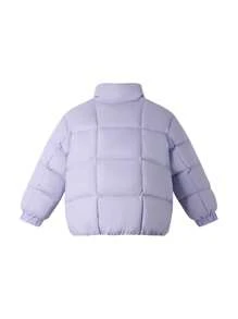Annil Chaqueta acolchada corta de moda gruesa antiestática para otoño e invierno, ropa para niña preadolescente
