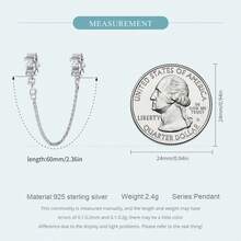 WOSTU 1件925純銀拼圖鎖鏈安全扣和腕鏈相連,可適用於手鍊或手環diy,精美珠寶禮物 - 銀色 - 查看 6