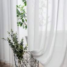cortina de voil para trilho suiço maxi deslizante 4,002x80 - Branco - Visão 2