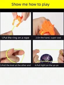 1pc Alloy Yoyo Ball Premium Sleep Automatic Spin And Outdoor Competitive Interactive Toy - Red - View 5