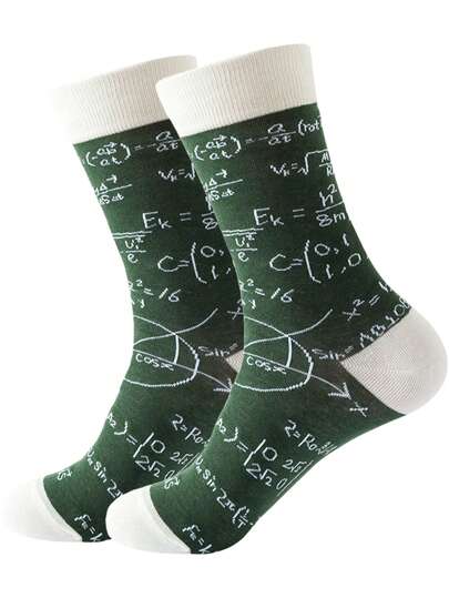 Formula Pattern Crew Socks