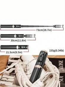 Integrated Reinforced Tripod Selfie Stick (aluminum Alloy Pole) - White - View 5
