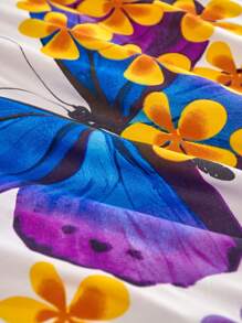 3 PiecesBedding Set (1 Duvet Cover + 2 Pillowcases, Without Quilt And Pillow Insert) , Soft & Comfortable, Machine Washable, Home Decor, Holiday Gift - Multicolor - View 5