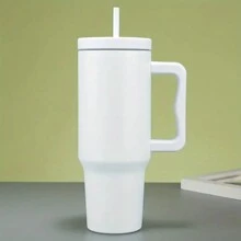 White Insulated Mug With Handle - White - View 4