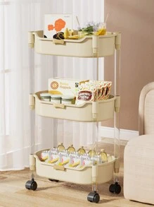 Multi-Layer Storage Cart - Apricot - View 3