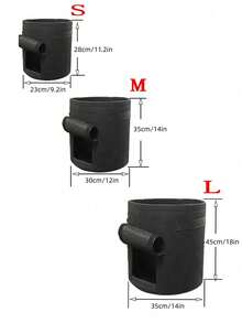 1 件裝馬鈴薯蔬菜種植袋加厚室內外不織布蔬菜育苗氈種植袋 - 黑色 - 查看 7