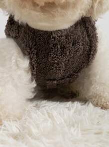 冬季貓狗絨毛毛衣,可機洗 - 咖啡棕 - 查看 6