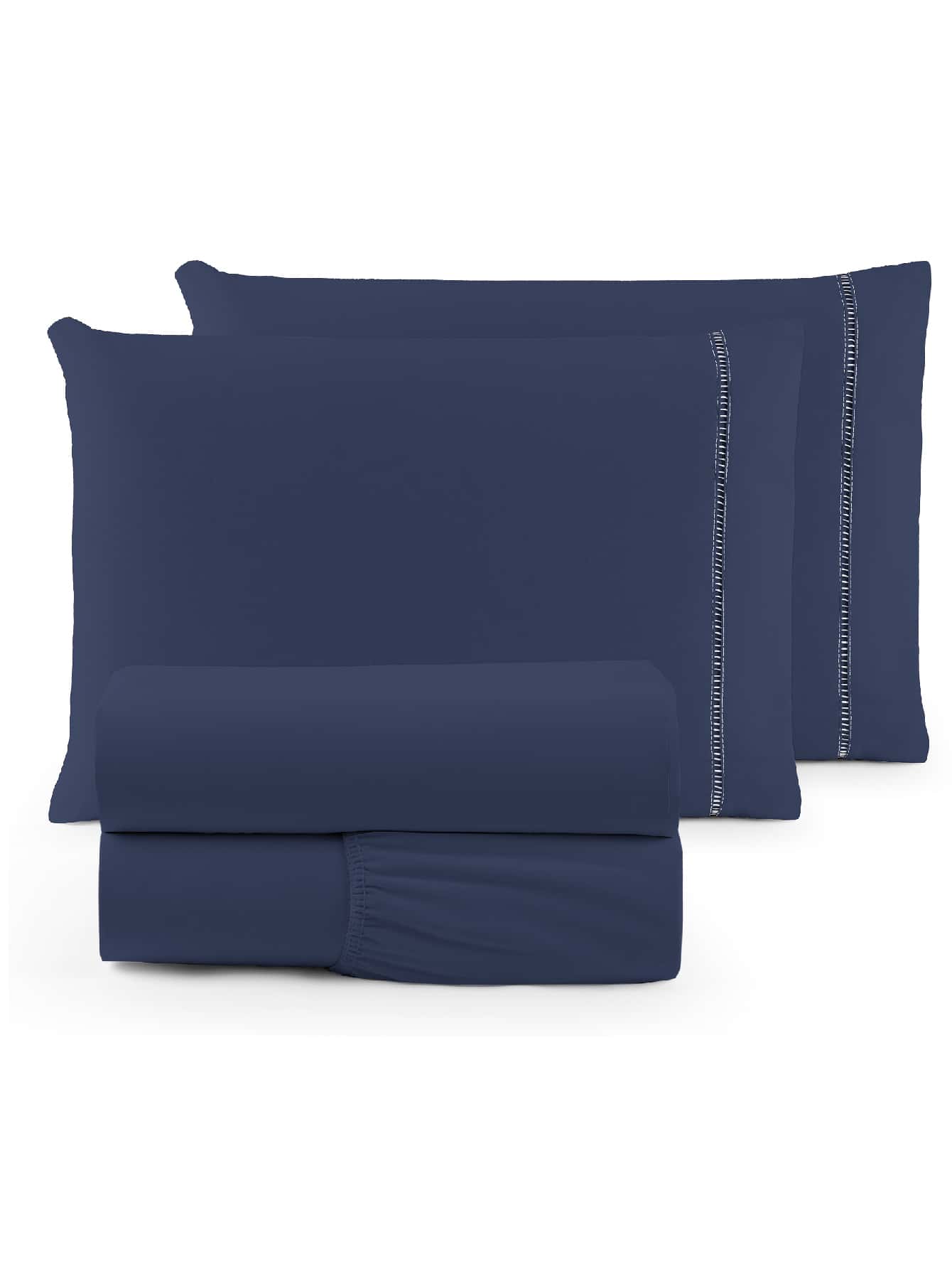 Sheet Sets With Pillowcases - 藏蓝色 - 查看 1