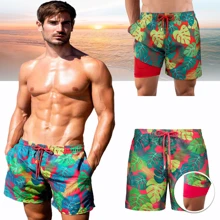 Men's Beach Shorts Men's Swimsuit Shorts Swimsuits - 綠色 - 查看 1