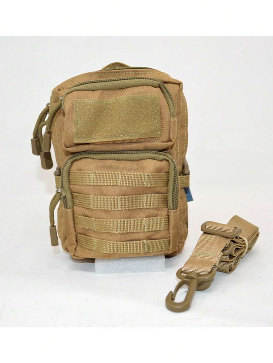 Mariconera Tipo Militar Para Hombre, Aire Libre - Camel - Ver 1