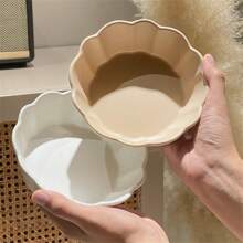 氣炸鍋兼容烤箱用的烤盤,家用烤盤/沙拉碗/陶瓷碗/蒸蛋碗/餐具 - 卡其色 - 查看 5