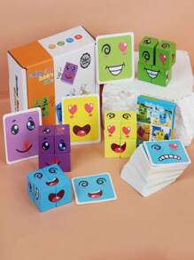 全新紙盒包裝尺寸變換,具有挑戰級別的木質桌上遊戲,益智玩具 - 彩色 - 查看 2