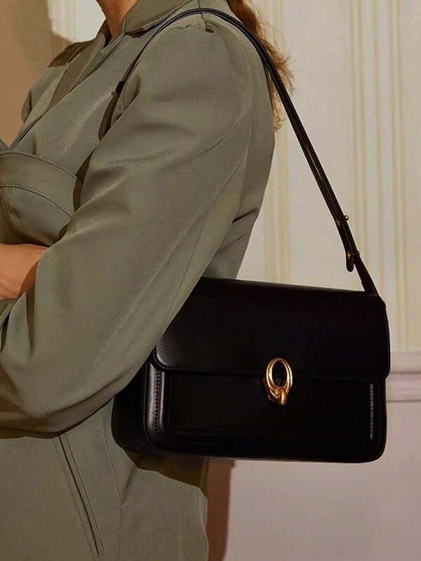 Vintage Luxury Women's Handbag, Autumn & Winter New Arrival, Versatile Square Shape, High-End Texture, Niche Shoulder & Crossbody Bag, Retro Inspired Vintage Bag For Women