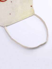 1pc Christmas Theme Linen Apron - White - View 5