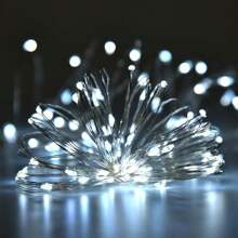 LED Solar String Light Outdoor, Solar Fairy Light Waterproof 8 Modes, Copper Wire Solar Flashing Light, For Outdoor Garden Tree Yard Party, Suitable For Family Courtyard Day Party Outdoor Decoration, Charging During The Day And Automatically Lighting Up At Night - Cold White - View 4