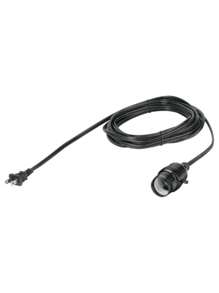 Lamp Holder With 6 M Cable, Volteck POLCA-6 - Black - View 1