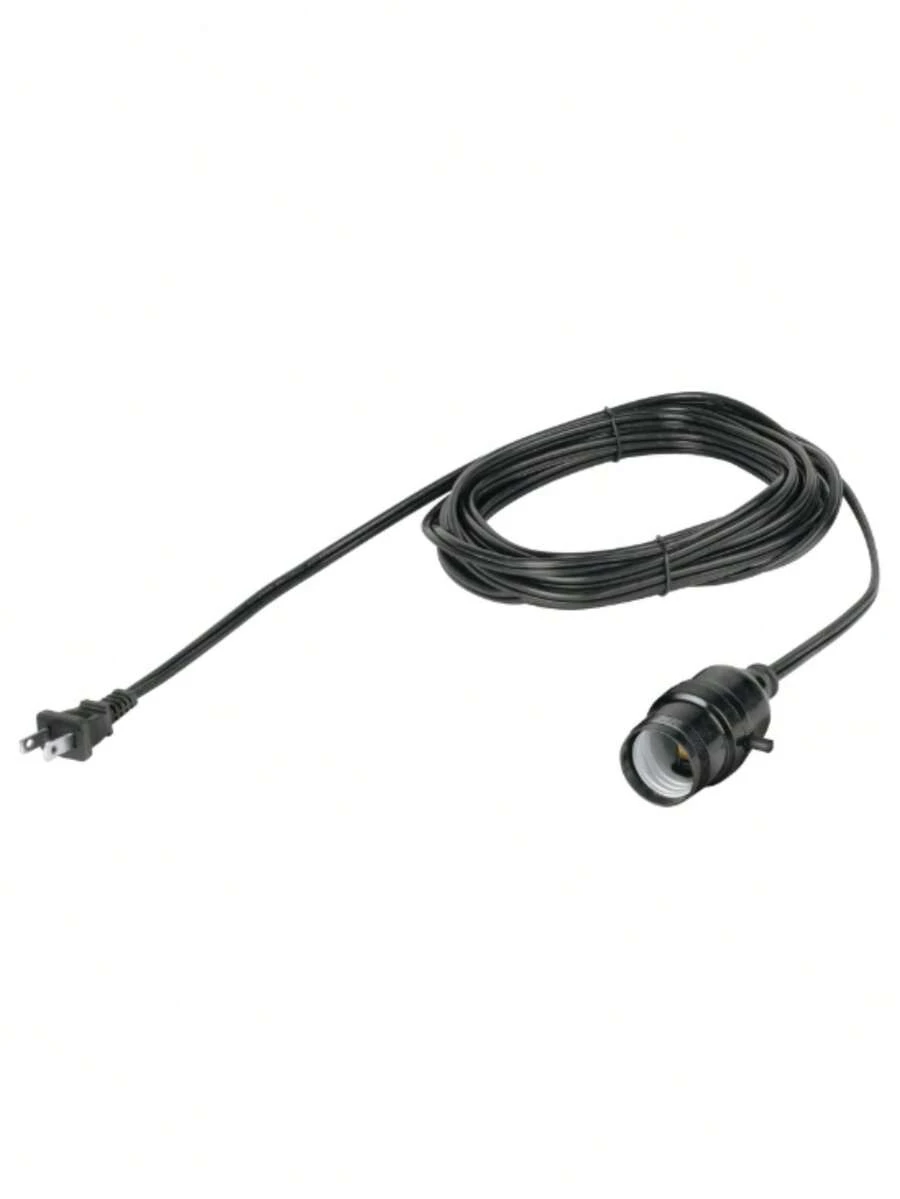 Lamp Holder With 6 M Cable, Volteck POLCA-6 - Black - View 1