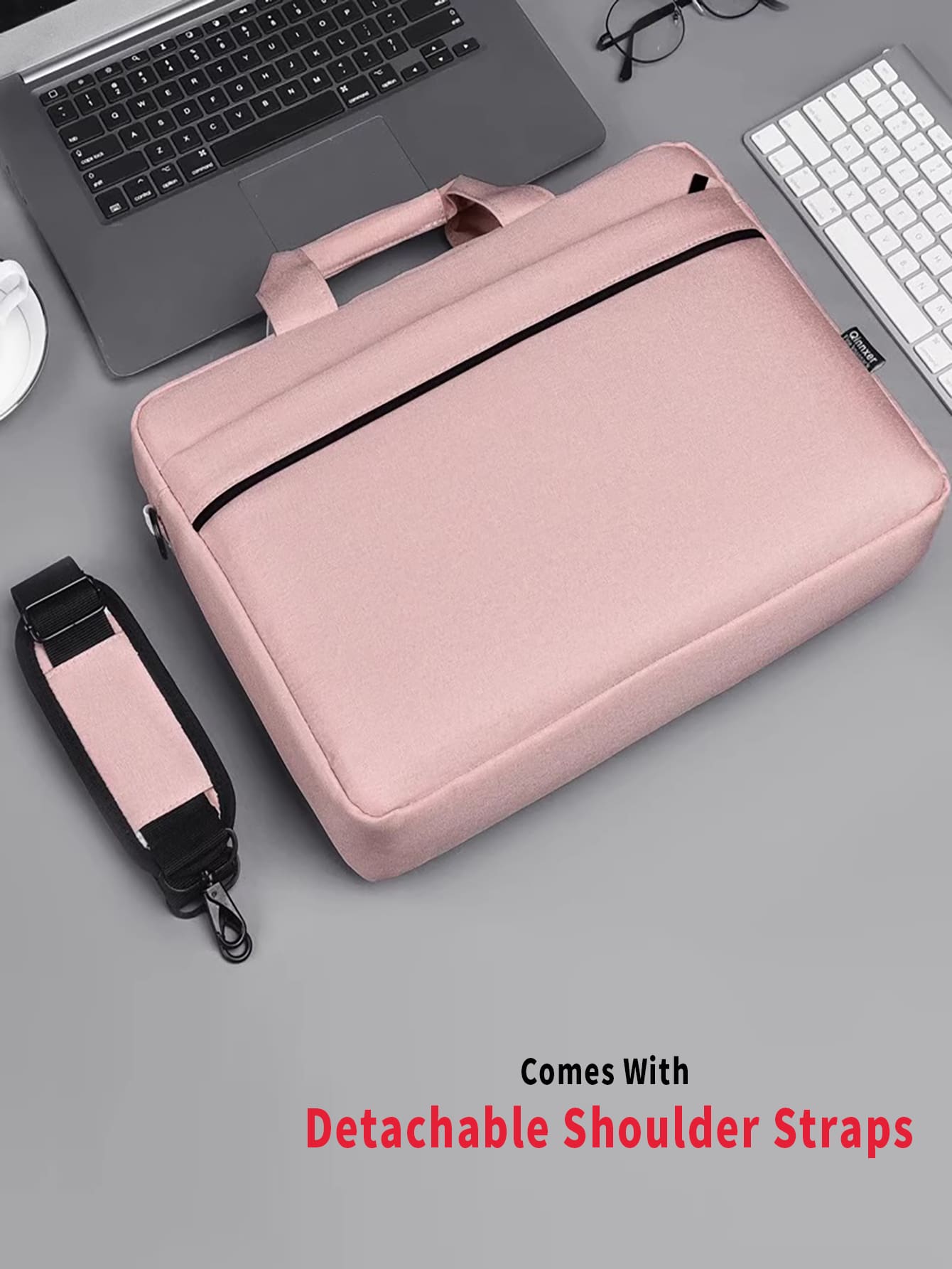 適用於蘋果筆記本電腦Pro的手提袋以及適用於小米戴爾惠普12 13 13.3 14 15 15.6 16英寸的筆記本電腦袖套，可攜式肩帶信差袋