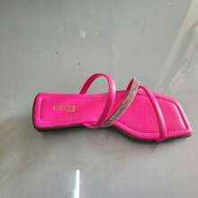 Women Flat Sandals - 玫紅色 - 查看 2