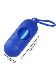 1pc Random Color Pet Dog Portable Pooper Scooper Pill Capsule Waste Bag Dispenser Box For Outdoor Walks - Multicolor - View 1