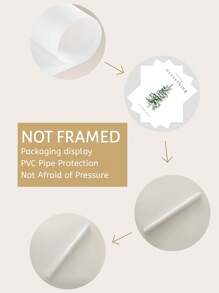 3入組冬季聖誕主題裝飾畫,油畫風格植物藝術印刷品,簡約風格 - 彩色 - 查看 9