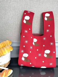 1 Chiếc Tất Giáng Sinh Bông Tuyết Đỏ Rỗng Đan Móc Thoáng Khí Nhẹ Gấp Gọn Di Động Điện Thoại Ô Mỹ Phẩm Son Môi Nước Hoa Sách Quần Áo iPad Tiệc Mở Đơn Giản Túi Xách Nữ Làm Quà Giáng Sinh Quà Tặng Bất Ngờ Kẹo Trái Cây Lưu Trữ Hàng Ngày Kỳ Nghỉ Trường Học Đi Làm Mua Sắm Chụp Ảnh Du Lịch Cắm Trại Chống Ố Chạy Bộ Túi Đựng Chìa Khóa Đa Năng Tương Thích Với Ipad Sách Quà Tặng Ngày Lễ Thích Hợp Cho Mọi Mùa Túi Quà Giáng Sinh Túi Quà Giáng Sinh Vui Vẻ Hoàn Hảo Cho Tiệc Giáng Sinh, Quà Tặng Mẹ, Quà Tặng Bà - Đỏ - Xem 10