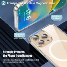 5 In 1 Mobile Phone Accessories Gift Box (Suitable For Apple Mobile Phones) With PD20w Fast Charging (US Plug), PD20W Fast Charging Cable, True Wireless Earphones, Magnetic Mobile Phone Case, Magnetic Charger , Fast Charging Adapter For IPhone - 白色 - 查看 5