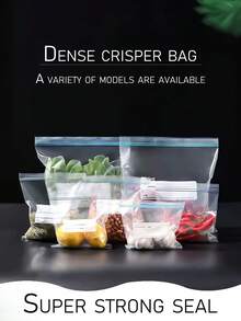 Bolsas Selladas Para Almacenamiento En Frigorífico, Gruesas, Reutilizables, 10 Uds. - Blanco - Ver 4