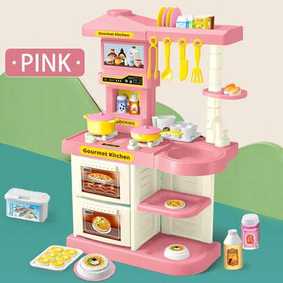 NEUSNEY 1 juego Mini Cocina de Juguete con Apariencia Realista y Equipamiento Funcional, que incluye Vajilla, Utensilios para Hornear, Ollas y Sartenes, etc. Simulación de escena para interacción Padre-Hijo, Regalo de Cumpleaños, Adecuado para Niños y Niñas Mayores de 3 Años, Juguetes para Niñas, Juegos de Cocina, Juegos de Cocina para Niños