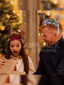 Kit 6 Christmas Headbands Snowflake Colors Party Costume - Multicolor - View 8