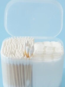 25pcs White Disposable Makeup Applicator + 150pcs Double Tipped Swab For Cleaning - White - View 4