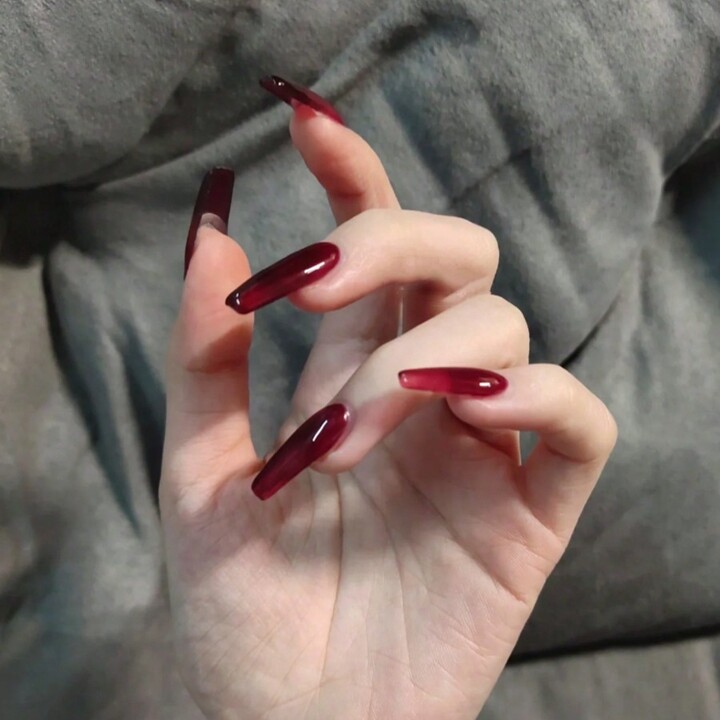 XEIJAYI 透明感のあるワインレッドジェルネイル 15ml 1本入り