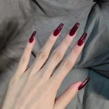 XEIJAYI 1瓶15毫升果冻水晶凝胶指甲油，半透明酒红色，带有透明冰晶效果 - 可卸除UV/LED灯 - 非常适合DIY美甲，送给女性的礼物 - 酒紅色 - 查看 7