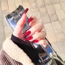 XEIJAYI 1瓶15毫升果冻水晶凝胶指甲油，半透明酒红色，带有透明冰晶效果 - 可卸除UV/LED灯 - 非常适合DIY美甲，送给女性的礼物 - 酒紅色 - 查看 6