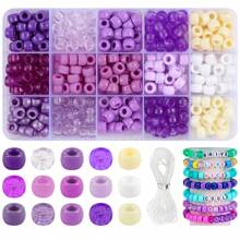 1盒15色馬賽克珠套裝,配彈性繩diy珠寶製作,如手鍊,項鍊,手工,節日生日禮物 - 15色珠 - 查看 5
