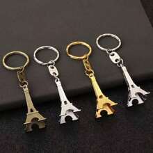 Street 1pc Eiffel Tower Keychain, Paris Landmark Design, Promotional Gift, Suitable For Car Keys, Wallet, Shoulder Bag, Crossbody Bag, Handbag, Perfect For Parties, Festival, Birthday, Valentine's Day, Fashionable And Youthful Style For Girls, College Students And Teachers Car Accessories Bag Charm Backpack For School College Cute Goth Y2k Bag Accessories Lanyards With Id Holder Car Accessories Bag Charms Christmas Car Accessories Friend Sister Gift Ideas - Multicolor - View 1