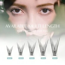 10Lines Lash Clusters Fake Eyelashes 8-13mm Mixed Large Trays Volume Fluffy Individual Lashes - Black - View 4