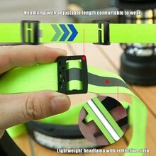 1入usb充電cob戶外跑步警示反光感應多功能led強光帶柔和光頭燈 - 黃色 - 查看 5