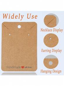 100入組項鍊和耳環牛皮紙卡,附50套珠寶銷售包裝袋 - 彩色 - 查看 5