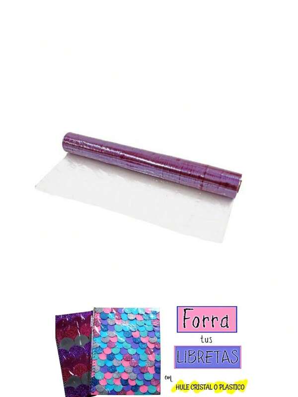 Rollo de hule cristal planchado 1 kg 30 m ancho 34 cm