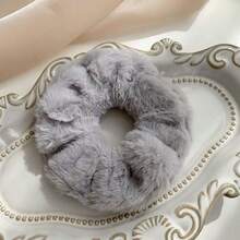 1 件女士极具吸引力的灰色发带，弹性发带，适合森系日常佩戴