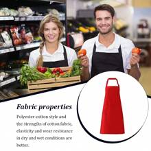 1件70*80cm防水防污廚房圍裙,耐用且增加了額外的厚度,適用於烹飪、燒烤、理髮、火鍋或家居使用,腰部周圍完全覆蓋,防止水油污漬 - 彩色 - 查看 4