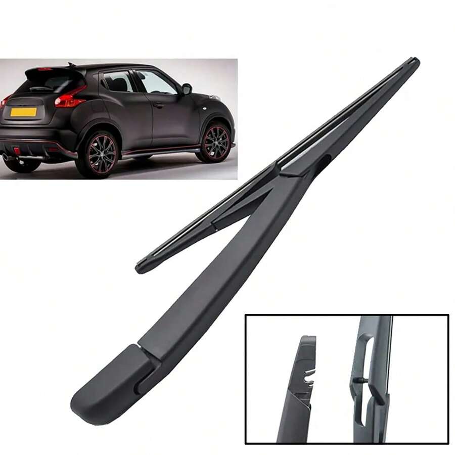 12" Rear Windshield Wiper Blade And Arm Kit For Nissan Juke 2010-2019, Windshield Cleaning Wiper For Rear Window And Tailgate - Black - View 1