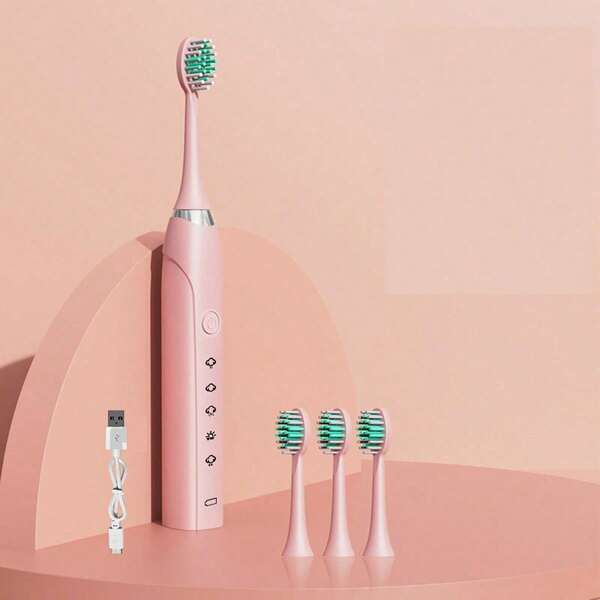 Intelligent Rechargeable Adult Electric Toothbrush Ultrafine Soft Bristles Fully Automatic